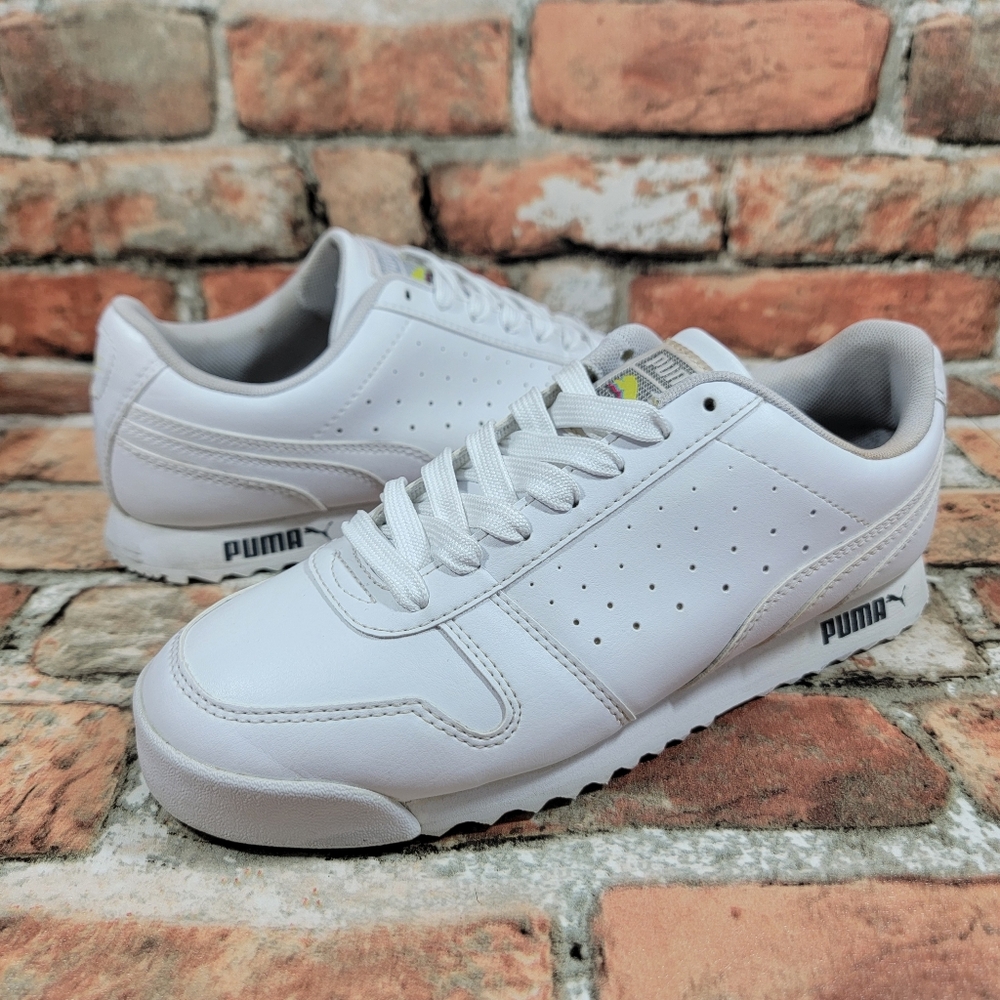 PUMA Roma Retro White Sneakers Youth Kids Size 7